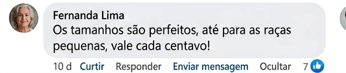 Comentário Fernanda Lima: tamanhos perfeitos até para raças pequenas